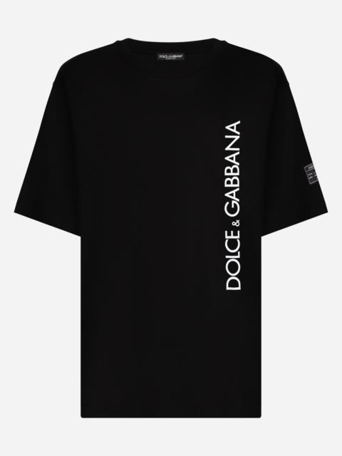 Dolce & Gabbana Short-sleeved T-shirt with vertical logo print