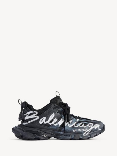 BALENCIAGA Men's Track Signature Sneaker in Black/white