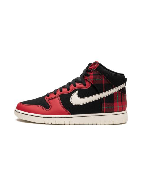 Nike Dunk High "Plaid - Black/Red"