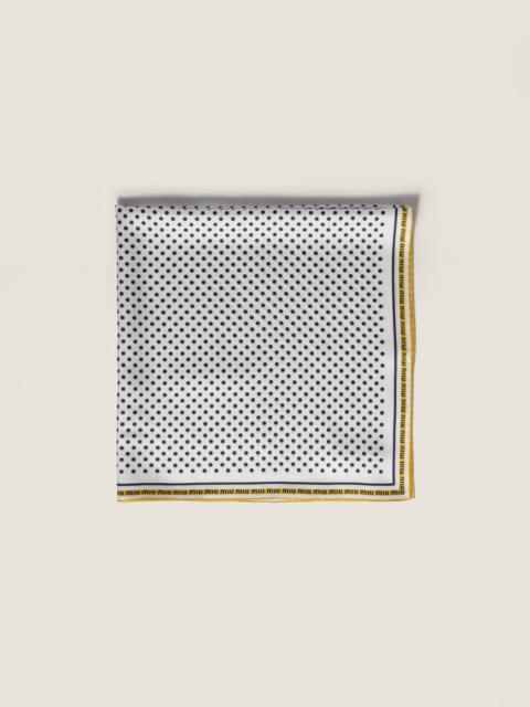 Miu Miu Printed twill scarf