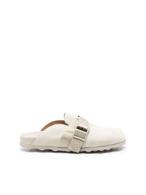 Off-White Industrial Belt suede clogs