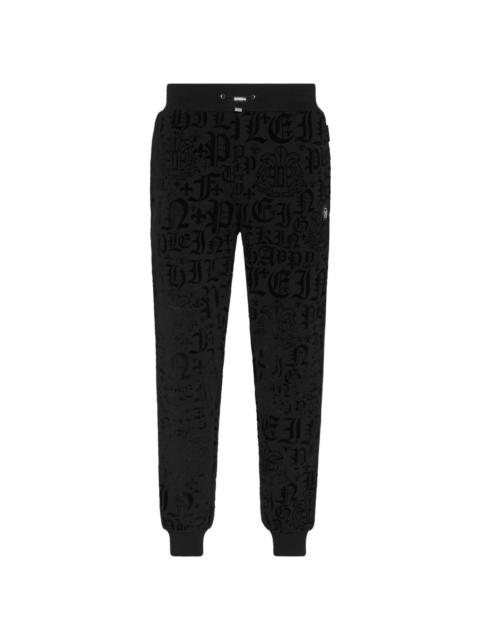 PHILIPP PLEIN gothic-print drawstring-waist track pants