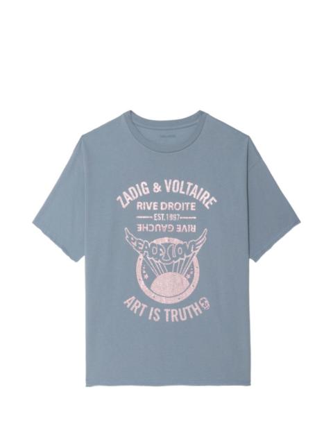 Zadig & Voltaire Berry strass graphic T-shirt
