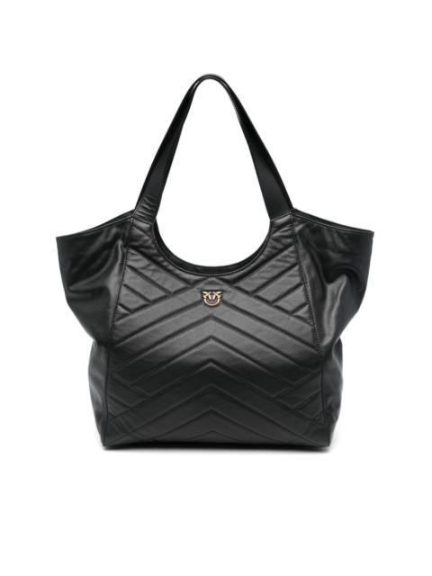 PINKO chevron-quilted tote bag