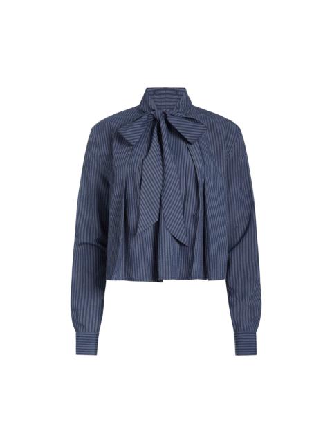 DEREK LAM 10 CROSBY AIDEN TIE NECK BLOUSE
