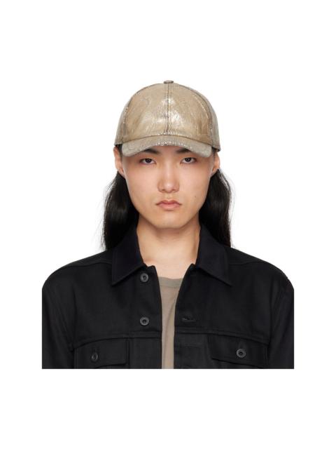 Rick Owens DRKSHDW Gold Megacrust Denim Baseball Cap