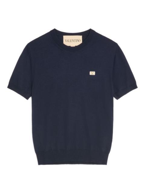 Valentino wool t-shirt with VLogo patch