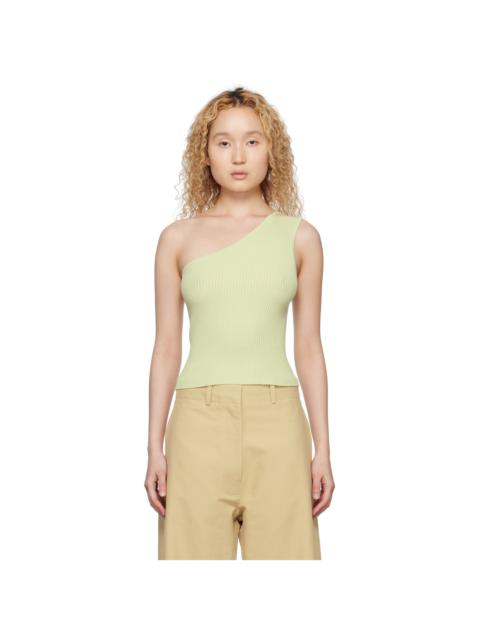 ARCH THE Green Single-Shoulder Tank Top