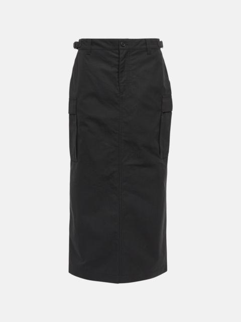 WARDROBE.NYC Cotton cargo midi skirt