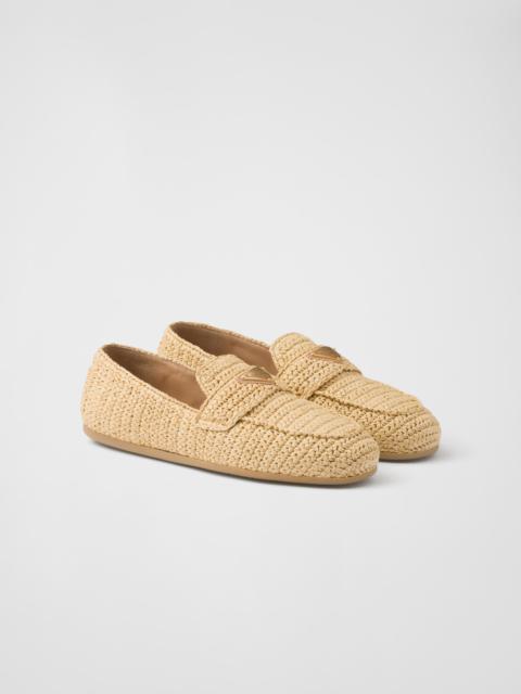Woven fabric loafers