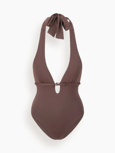STAUD La Jolla One Piece Dark Chocolate