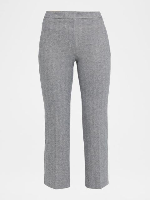 Theory Herringbone Knit Cropped Pants