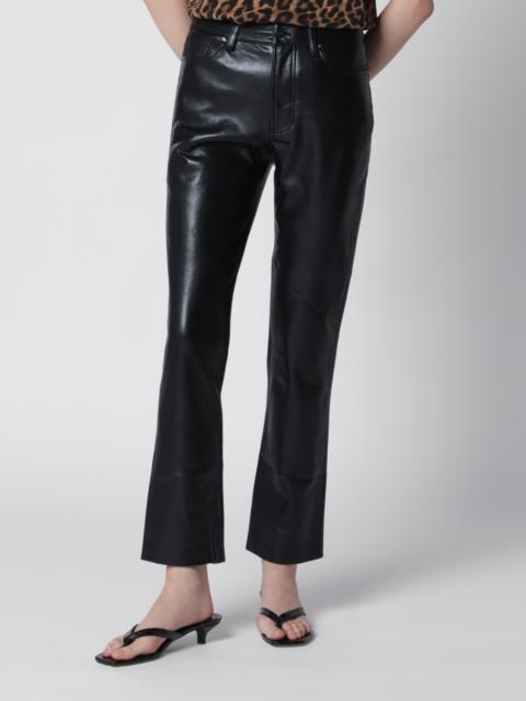 ANINE BING Black Bruno trousers in regenerated leather