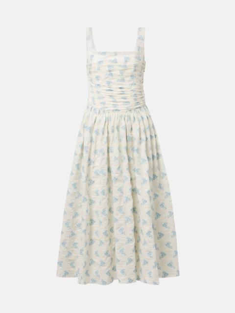 markarian Maeve floral cotton-blend midi dress