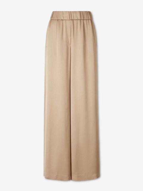 PESERICO SATIN WIDE LEG TROUSERS