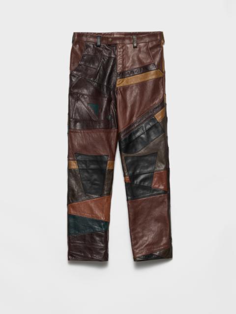 Prada Patchwork leather pants