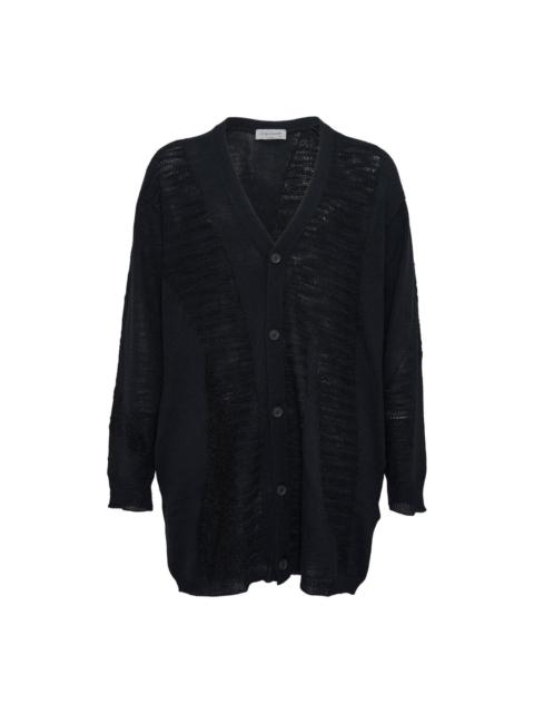 Yohji Yamamoto Combination V Neck Cardigan