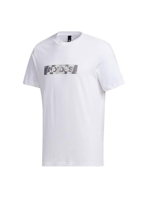 adidas Mh Gfx T Lng Printing Short Sleeve White GH4418