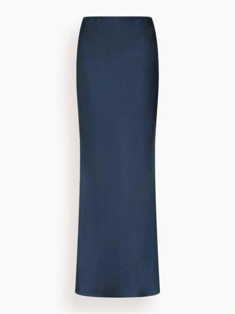 Loulou de Saison Eli A-Line Maxi Skirt in Navy