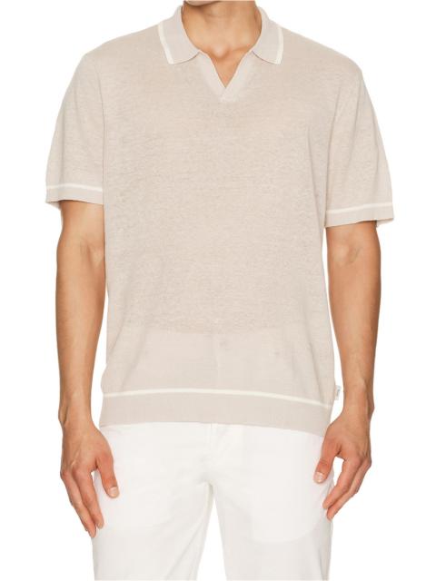 onia Linen Johnny Collar Polo