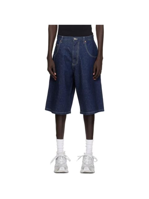 VETEMENTS Navy Hip-Hop Denim Shorts