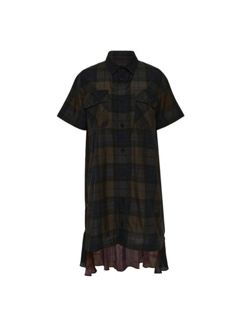【SACAI】Plaid Print Dress Plaid Mini Dress – La Garçonne