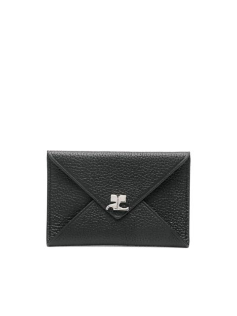 courrèges logo-plaque envelope cardholder