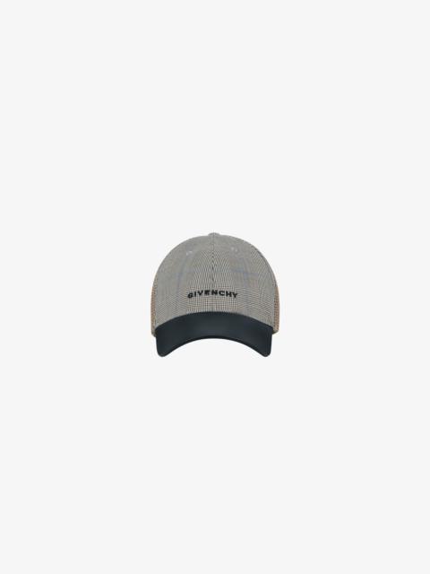 Givenchy GIVENCHY CAP IN PERFORATED WOOL AND LEATHER