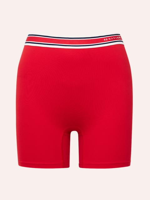 P.E NATION AVANT 5" BIKE SHORT IN COLLEGE RED