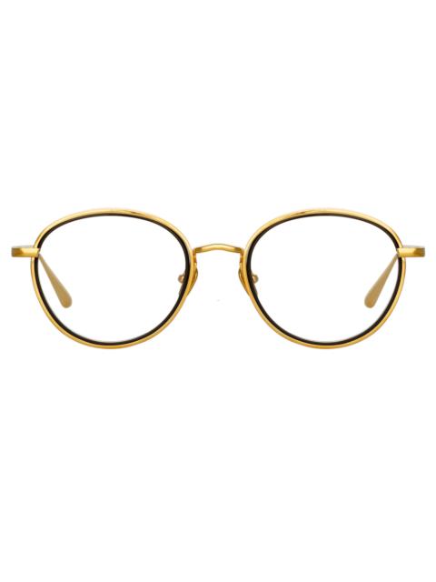 MOSS OVAL OPTICAL FRAME IN YELLOW GOLD