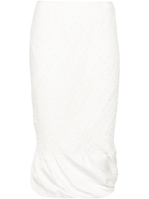 Jil Sander openwork midi skirt