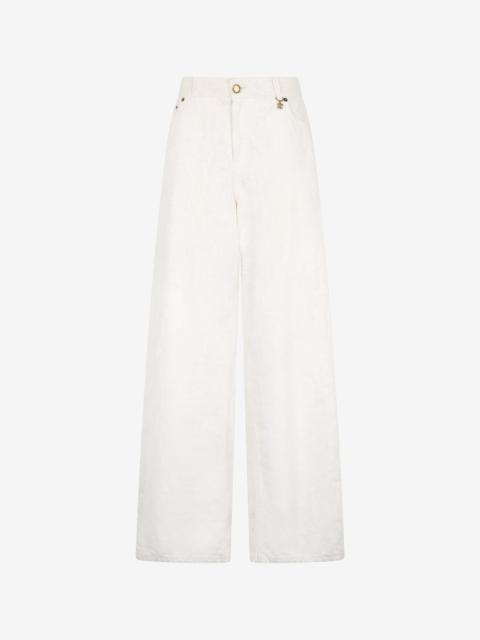 Roberto Cavalli Wall Print Wide Leg Trousers