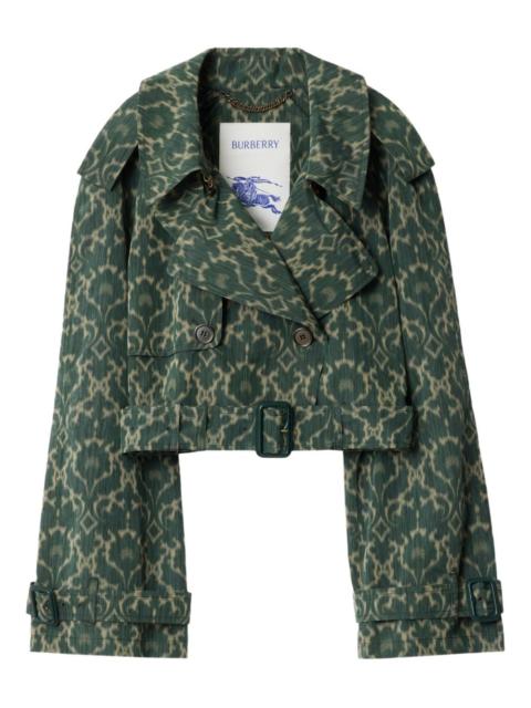 Burberry graphic-print belted jacket