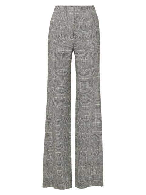 VERONICA BEARD Women's Jude Plaid Linen-Blend Pants - Black Multi