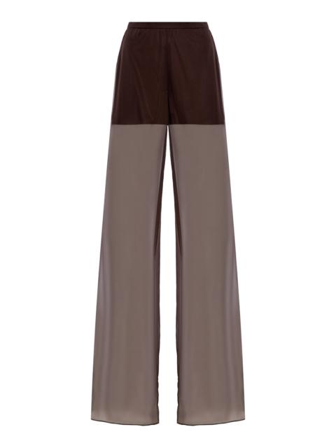 SEV Printed Voile Fluid Pants brown