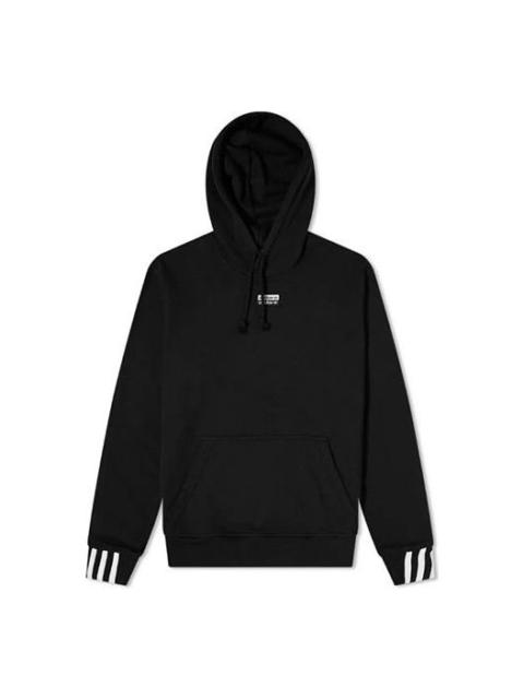 adidas originals RYV Hoody Cuff Stripe Drawstring Black FM2266