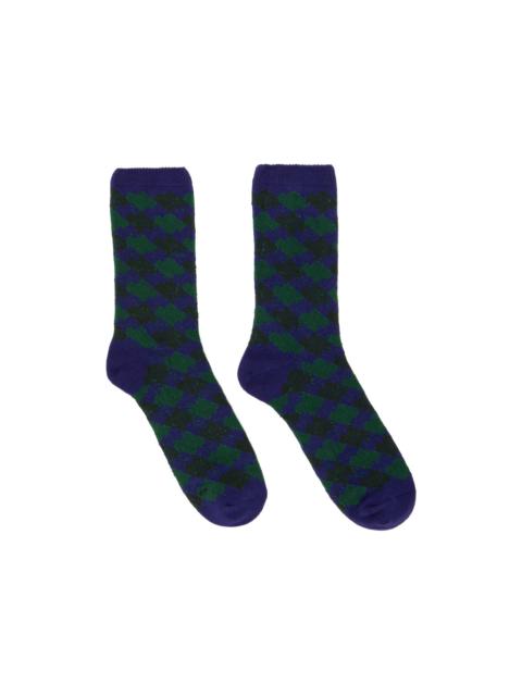 ADER error Green & Navy Tenit Socks