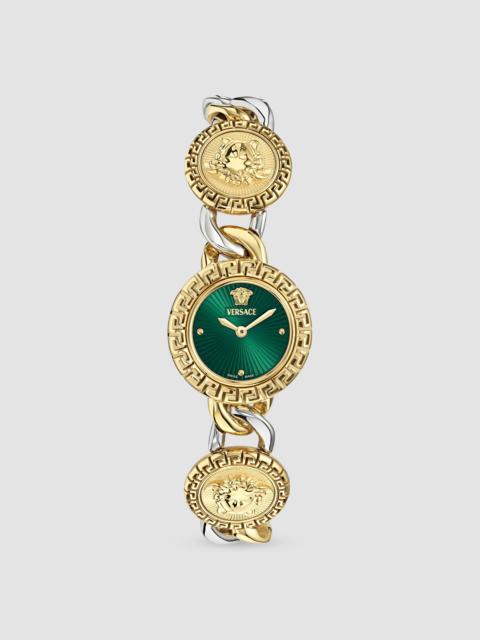 VERSACE Women's La Greca Stud Icon Two-Tone Stainless Steel & Yellow Goldtone IP Bracelet Watch/28MM - Two T