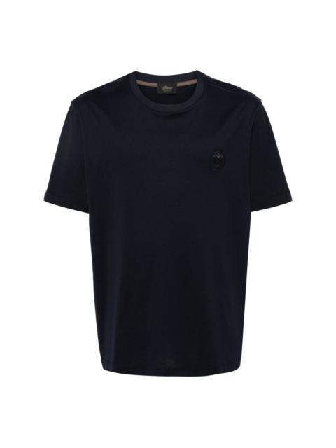 Brioni embroidered-logo cotton T-shirt