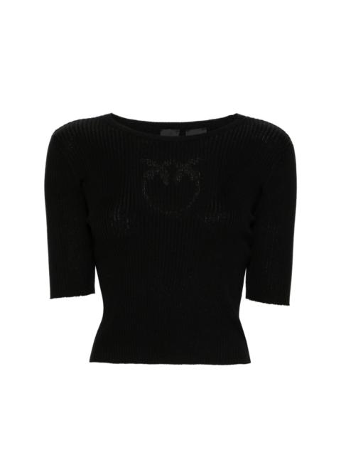 Love Birds ribbed-knit top