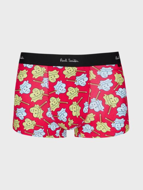 Paul Smith Red 'Melted Lolly' Print Boxer Briefs