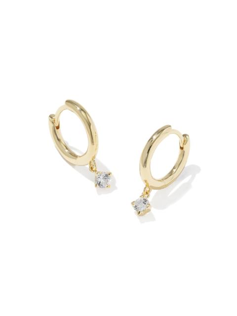 KENDRA SCOTT Maisie 18k Gold Vermeil April Huggie Earrings