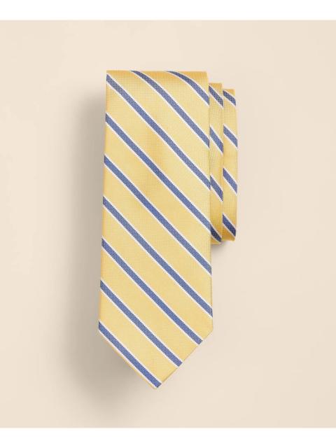 Brooks Brothers Silk Oxford-Weave Outline Stripe Tie