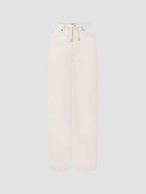FRAME Women's The Off Duty Drawstring Cotton-Linen Jeans - Natural Ecru