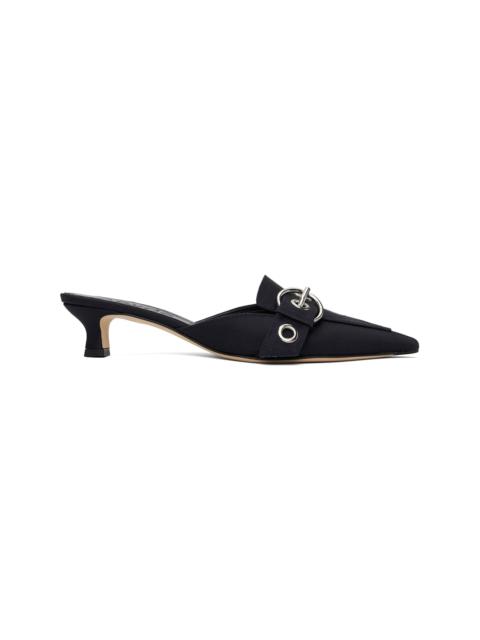 Aeyde Navy Daniella Grosgrain Heels