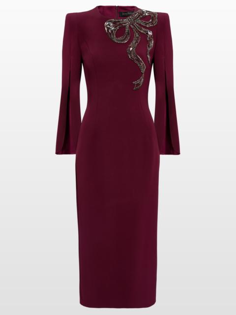 JENNY PACKHAM Love beaded crêpe midi dress