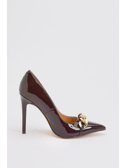 KAREN MILLEN Leather Stiletto Pointed Toe Heeled Shoe