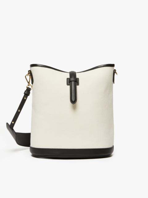 Max Mara DOMIZIA1 Canvas and leather bucket bag
