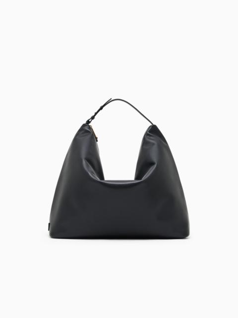 EMPORIO ARMANI LEATHER OVERSIZED HOBO BAG