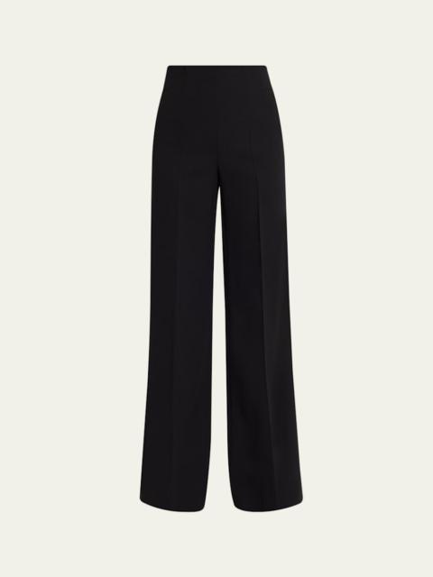 AKRIS Double-Face Wool Bootcut Trousers
